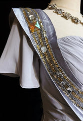 Mermaid Spaghetti Strap Chiffon Beaded Sequin Long Prom Dress Embroidered Applique Evening Gown ED01644