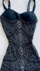 Vintage Yellow Mermaid Tulle Chiffon Long Prom Dress Pretty Birthday Dress ED01679