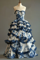 Vintage A-Line Sweetheart Chiffon Lace Long Prom Dress Elegant Layed Floral Wedding Dress ED01697