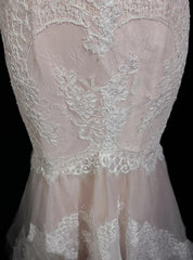 Light Pink Strapless Mermaid Tulle Lace Long Prom Dress Sweetheart Neckline Formal Dress ED01762