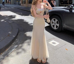 Purple Sweet Lace Applique Spaghetti Strap Mermaid Sleeveless Long Birthday Prom Dress Adult Ceremony Graduation Prom Dress ED01817