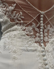 Aimishang Wedding Dress Mermaid Spaghetti Straps Satin With Appliques