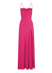 Aimishang Elegant Dresses Gowns Evening Dresses Spaghetti Straps Long Prom Dress Satin Formal Party Dress