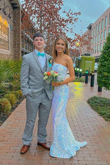 Wholesale Charming Mermaid One Shoulder Long Prom Dress  Elegant Evening Dress