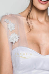 Sweetheart A line Tulle Classic Wedding Dresses