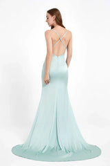 Aimishang Elegant Prom Dresses Cowl Neck Open Back Elegant Satin Dress Evening Dress