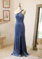 Handmade Velvet Halter Bridesmaid Dress With Slit And Free Multiple Style Long Maxi Formal Gown