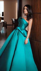 Irregular Dark Green Sleeveless Prom Dress A-line Evening Gown,AST1706