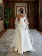 Aimishang Dress Wholesale Mermaid Strapless Satin Charming Wedding Dresses with Pearls