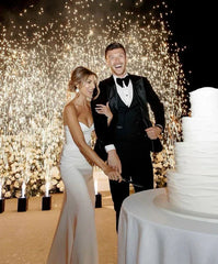 Aimishang Dress Wholesale Sexy Mermaid Wedding Dress Satin Gowns Sweetheart Pleats Silt Long Formal Bridal Gown