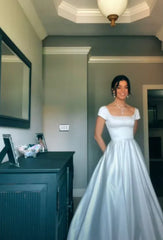 Aimishang Dress Wholesale A Line Long Prom Dress Elegant Wedding Dress Simple Party Evening Dress
