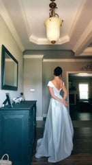 Aimishang Dress Wholesale A Line Long Prom Dress Elegant Wedding Dress Simple Party Evening Dress