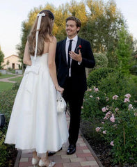 Aimishang Dress Wholesale Satin Tulle Wedding Dress Simple Square Neckline Elegant Formal Prom Dress