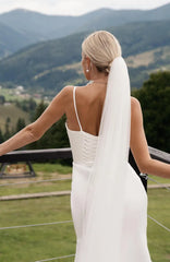 Aimishang Dress Wholesale Mermaid Beach Satin Wedding Dress Charming Bridal Gown No With Veil And Necklace