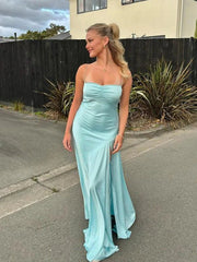 Aimishang Elegant Dresses Gowns Evening Dresses Spaghetti Straps Long Prom Dress Satin Formal Party Dress