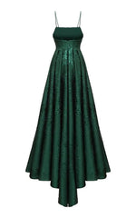 Charming Green A-Line Spaghetti Straps Classy Evening Party Dress Prom Dress Wholesale