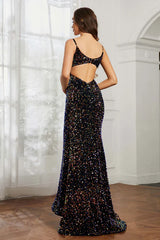 Aimishang Elegant Prom Dresses Sweetheart Evening Dress Sequins Mermaid Dress