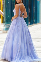 2024 Long Lace Prom Dresses with Pockets V Neck Cheap Formal Evening Dresses