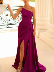 Tight fit/straight tube thin shoulder strap with ruffled edge, sleeveless and ground evening dress