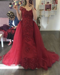 Mermaid Off Shoulder Evening Dress Lace Embroidery