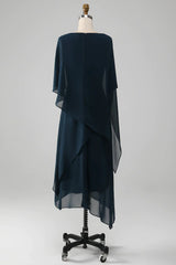 A-line Chiffon Scoop Neckline Mother of the Bride Dress