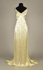 Modest A Line V Neckline Yellow Satin Beads Long Party Dress Prom Dresses P2341