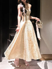 Pretty A Line Spaghetti Straps Lace Satin Prom Dresses Evening Gowns P2349