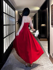 Pretty A Line Spaghetti Straps Red Knee Length Prom Dresses Evening Gowns Birthday Dress P2352