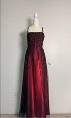 Sexy A Line Spaghetti Straps Burgundy Long Evening Dress Party Dress Prom Dresses P2412