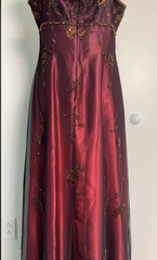 Sexy A Line Spaghetti Straps Burgundy Long Evening Dress Party Dress Prom Dresses P2412