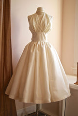 Simple Ball Gown V Neckline Satin Evening Party Dress Prom Dresses P2479