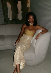 Pretty Mermaid Strapless Long Yellow Sequin Satin Party Dresses Prom Dresses SD2042