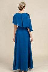 A-line Chiffon Mother of the Bride Dress with Lace
