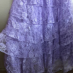 Lilac Long Prom Dress Layed Lace Evening Dress SH613