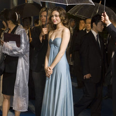 Simple A-Line Sweetheart Blue Satin Long Prom Dresses Formal Evening Dress SD1390