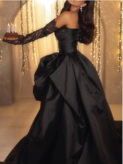 Sexy Ball Gown Strapless Burgundy Long Slit Party Dress Prom Dresses SD1513