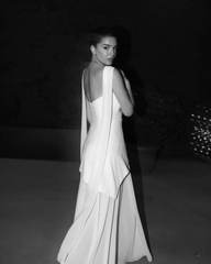 Classy A line Strapless White Chiffon Long Evening Dress Prom Dresses SD2072