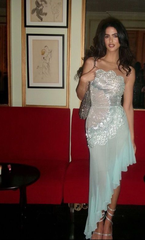 Gorgeous Mermaid Strapless Chiffon Blue Prom Dresses Formal Evening Dress SD2211