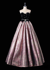 Pretty A Line Sweetheart Sequin Long Burgundy Long Prom Dresses Formal Evening Dress SD2355