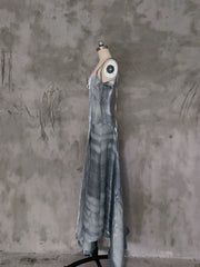 Pretty A line Spaghetti Straps Blue Long Prom Dresses Birthday Dress For Women SD243