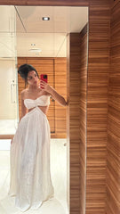 Classy A Line Sweetheart Chiffon Long Party Dress Prom Dresses SD2469