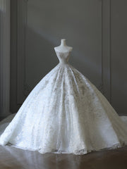 Timeless Ball Gown Sweetheart Sequin Ivory Long Wedding Dress Bridal Dresses SD2491