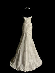 Chic Mermaid Sweetheart Taffeta Ivory Long Wedding Dress Bridal Dresses SD2760