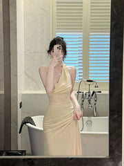 Pretty Mermaid Straps Long Evening Dress Prom Dresses SD2805