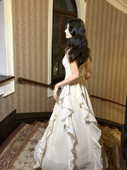 Pretty A Line Spaghetti Straps Chiffon Ankle Length Evening Dress Prom Dresses SD2832