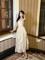 Pretty A Line Spaghetti Straps Chiffon Ankle Length Evening Dress Prom Dresses SD2832