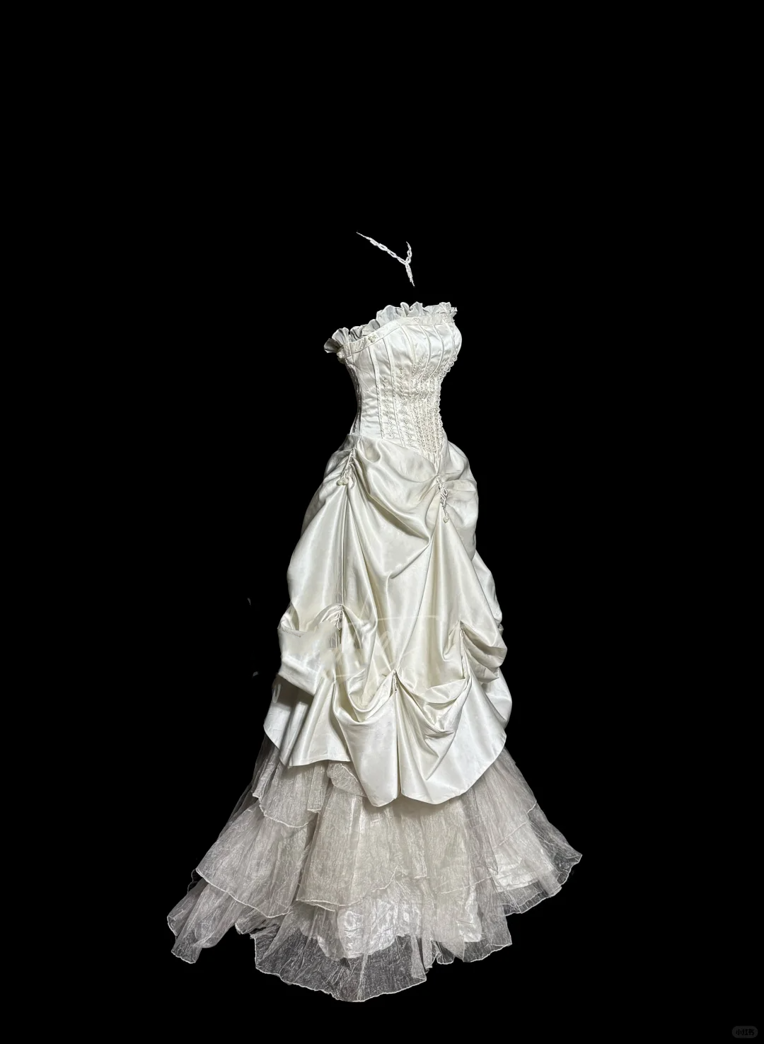 Chic Ball Gown Strapless Taffeta Ivory Long Wedding Dress Bridal Dresses SD2920