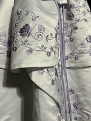 Aesthetic Ball Gown Off The Shoulder White Prom Dress Ruffle Long Party Dress SD2927