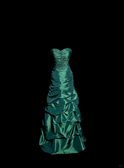 Aesthetic Mermaid Sweetheart Neckline Green Taffeta Prom Dress Ruffle Long Party Dress SD2928