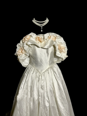 Classy Ball Gown Off The Shoulder Lace Ivory Long Wedding Dress Bridal Dresses SD2931